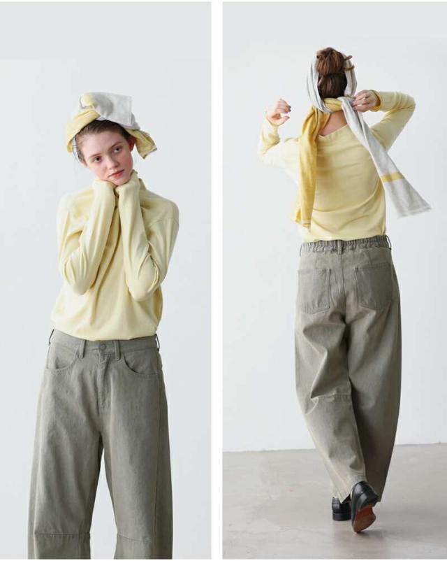 ケレン kelen  カーブ デザイン カラー デニムパンツ “HEDY” lkl25fpt2112 パンツ  ☆☆ クーポン対象