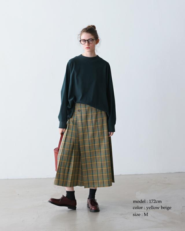 kelen ケレン  ラップデザイン チェック プリーツ スカート “QUIE” lkl25fsk2043-fn 2025aw新作 レディース ☆☆ クーポン対象