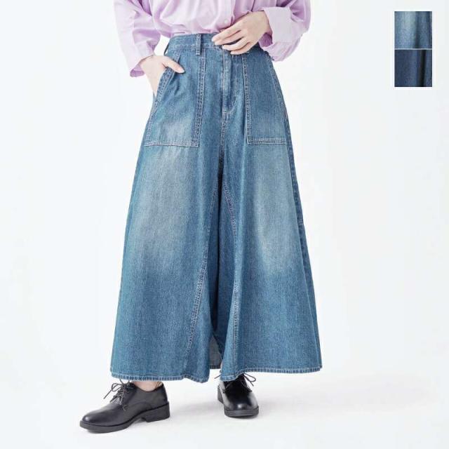 ケレン スカート kelen  フロントパンツ バックスカート デニム “OMALI” lkl25hpt2091  ☆☆ クーポン対象