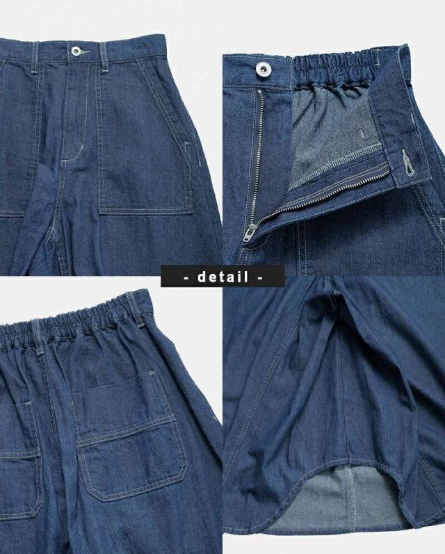 ケレン スカート kelen  フロントパンツ バックスカート デニム “OMALI” lkl25hpt2091  ☆☆ クーポン対象