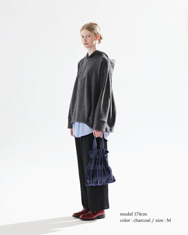 kelen ケレン  ストレッチ ジャージー ドローストリング ヘム フーディー プルオーバー “ZISS” lkl25wcs2011 レディース 2025aw新作 ☆☆ クーポン対象