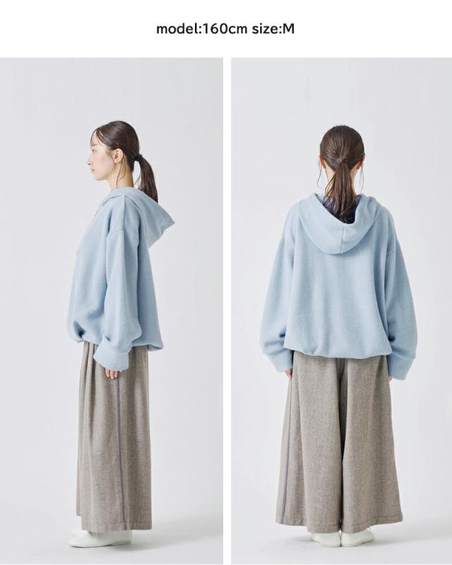 kelen ケレン  ストレッチ ジャージー ドローストリング ヘム フーディー プルオーバー “ZISS” lkl25wcs2011 レディース 2025aw新作 ☆☆ クーポン対象