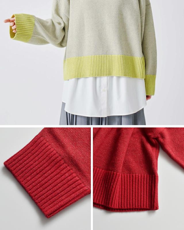 kelen ケレン  ボックス シルエット グリッター ニット プルオーバー “UENA” lkl25wkn2004 レディース 2025aw新作 ☆☆ クーポン対象