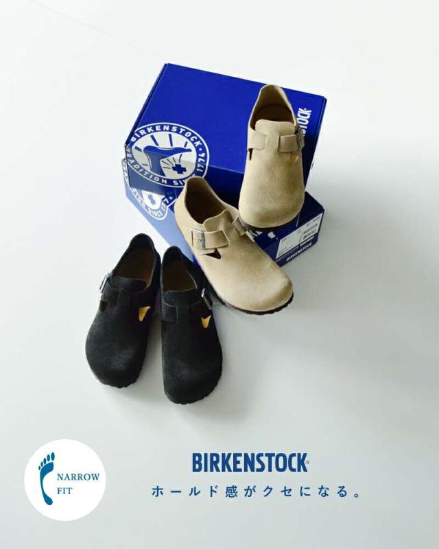 ビルケンシュトック 靴 シューズ BIRKENSTOCK スエード レザー ストラップ フラット シューズ “LONDON” london-same1-rf新作 レディース サイズ交換初回無料 クーポン対象