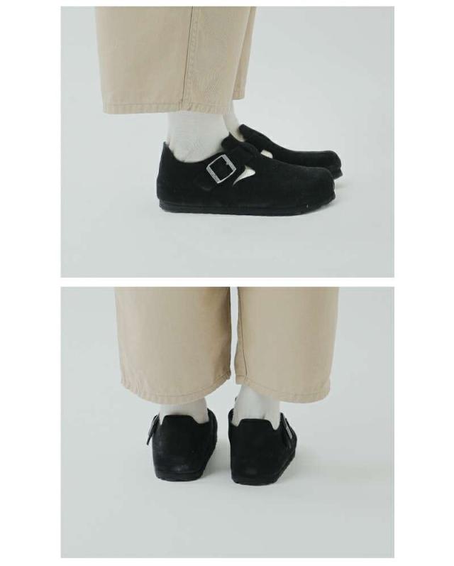 ビルケンシュトック 靴 シューズ BIRKENSTOCK スエード レザー ストラップ フラット シューズ “LONDON” london-same1-rf新作 レディース サイズ交換初回無料 クーポン対象