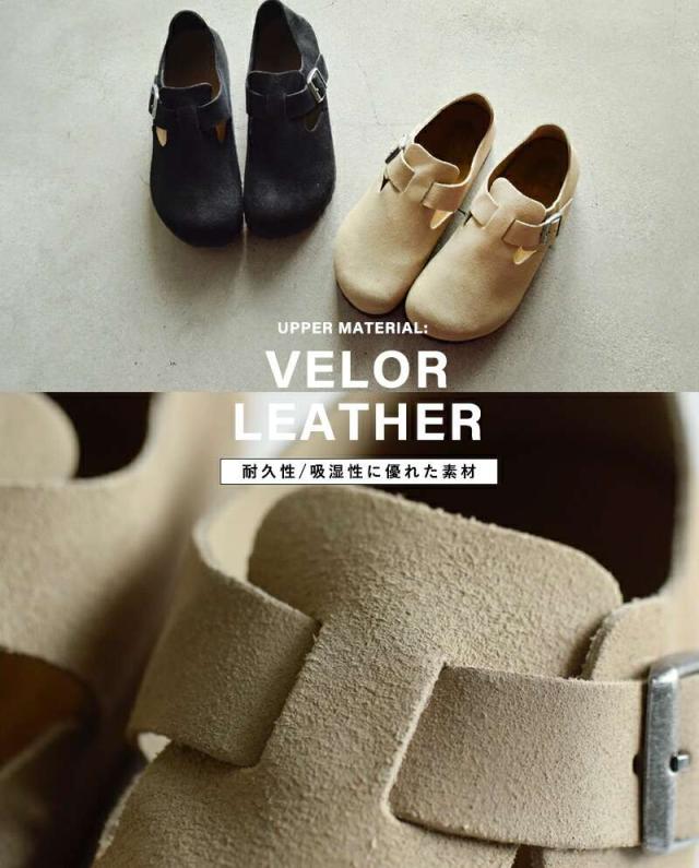 ビルケンシュトック 靴 シューズ BIRKENSTOCK スエード レザー ストラップ フラット シューズ “LONDON” london-same1-rf新作 レディース サイズ交換初回無料 クーポン対象