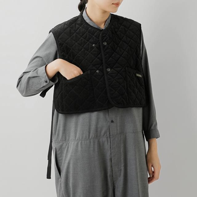 LAVENHAM ラベンハム  べルベット ディービー ソーンハム キルティング クロップド ベスト “VELVET DB THORNHAM WOMENS” lv12133-yo 2025aw新作 レディース ☆☆ クーポン対象