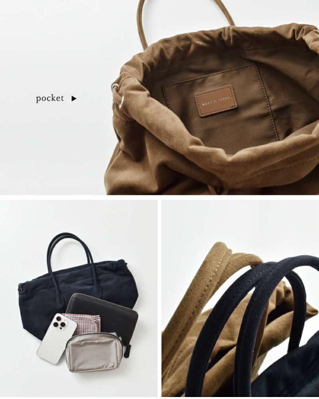 メアリオルターナ ハンドバッグ MARY AL TERNA  ウルトラスエード 巾着 ミニ ハンドバッグ “WRING” ma5227bg-38  クーポン対象