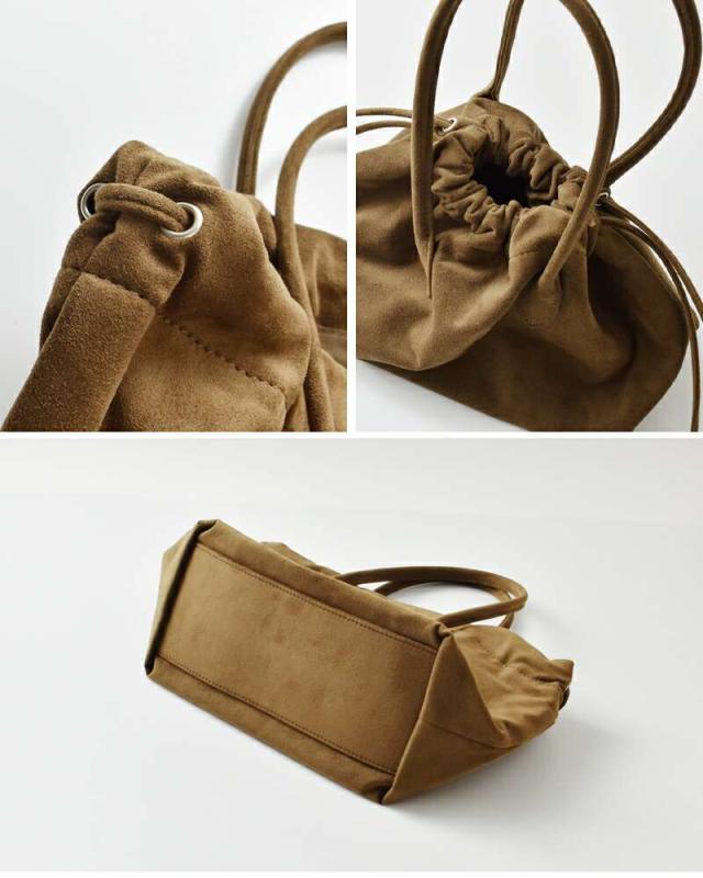 メアリオルターナ ハンドバッグ MARY AL TERNA  ウルトラスエード 巾着 ミニ ハンドバッグ “WRING” ma5227bg-38  クーポン対象