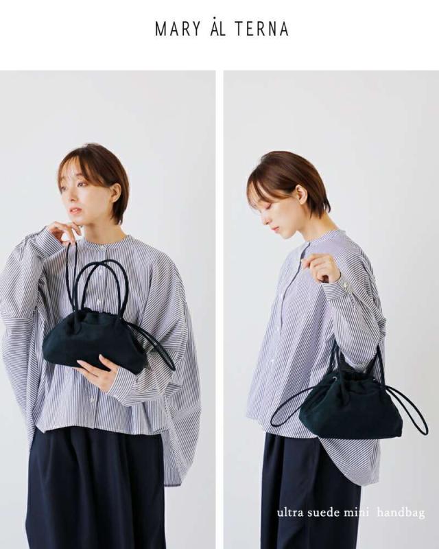 メアリオルターナ ハンドバッグ MARY AL TERNA  ウルトラスエード 巾着 ミニ ハンドバッグ “WRING” ma5227bg-38  クーポン対象