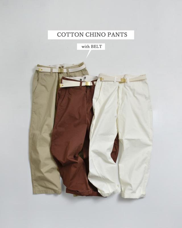 MASTER&Co. マスターアンドコー ベルト付き コットン チノパンツ mc076 2026ss新作 春夏 クーポン対象_5