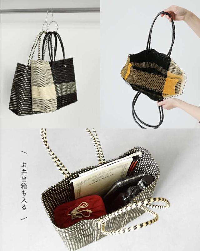 レトラ トートバッグ Letra メルカドバッグ ロングハンドル Mサイズ “CROSS LINE / MINI CHECK” mck-cline-m-lh_9
