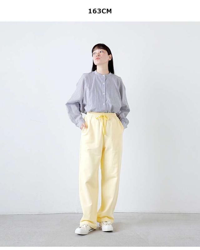 カーキ kha:ki ハイゲージ裏毛 ストレート スウェット パンツ