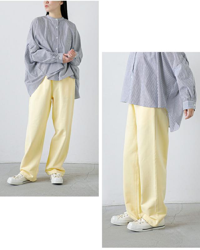 カーキ kha:ki ハイゲージ裏毛 ストレート スウェット パンツ