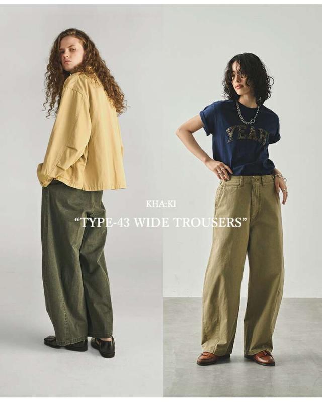 30%OFF カーキ kha:ki コットン ウォッシュド チノ ワイド