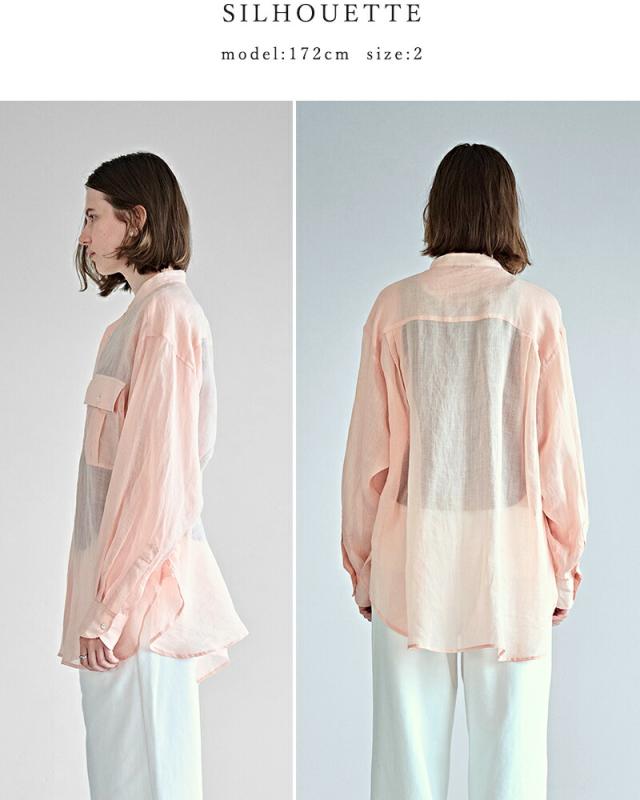 kha:ki カーキ シアーラミーポプリン ミドル オーバー シャツ “R.A.F. MIDDLE SHIRTS” mil26hbl3155 レディース 2026ss新作 春夏 クーポン対象
