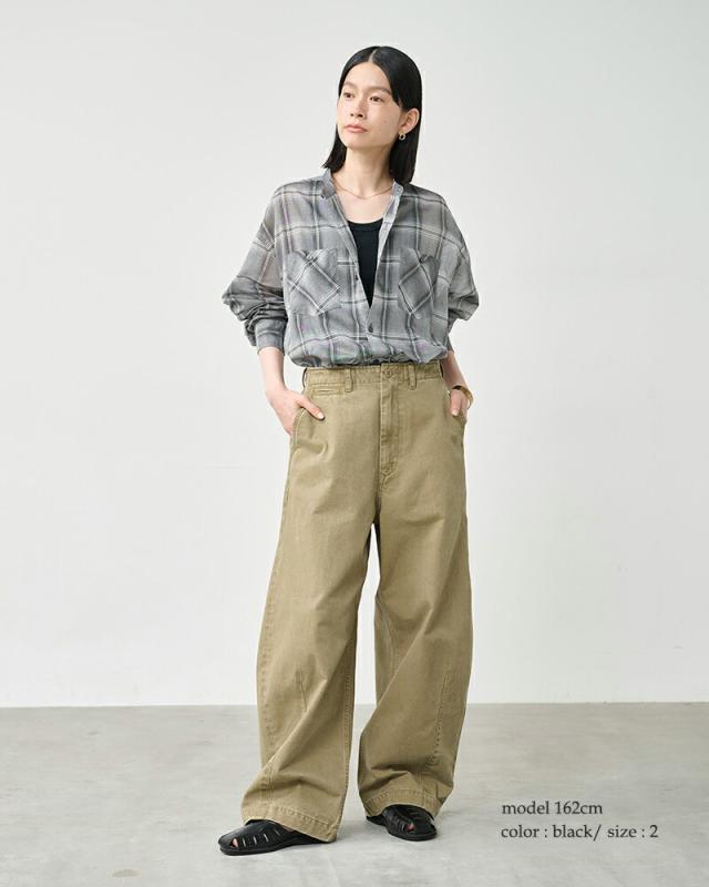 kha:ki カーキ シアーオンブレチェック オーバーシャツ “SHEER CHECK OVER SHIRTS” mil26hbl3157 レディース 2026ss新作 春夏 クーポン対象