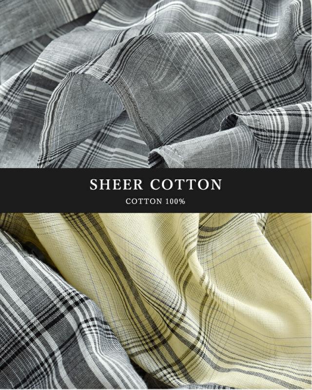 kha:ki カーキ シアーオンブレチェック オーバーシャツ “SHEER CHECK OVER SHIRTS” mil26hbl3157 レディース 2026ss新作 春夏 クーポン対象