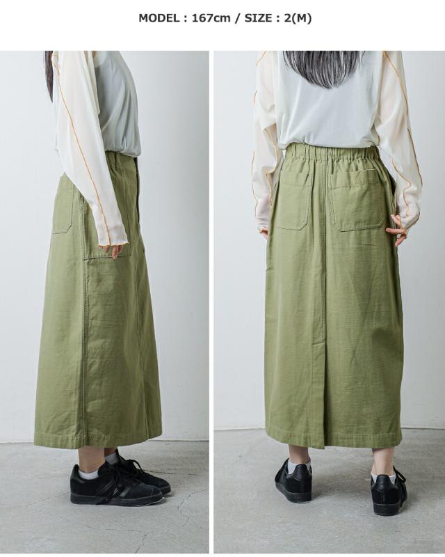 kha:ki カーキ ルーズバックサテン ファティーグ ミリタリー スカート “FATIGUE SKIRT” mil26hsk3096 レディース 2026ss新作 春夏 クーポン対象_9