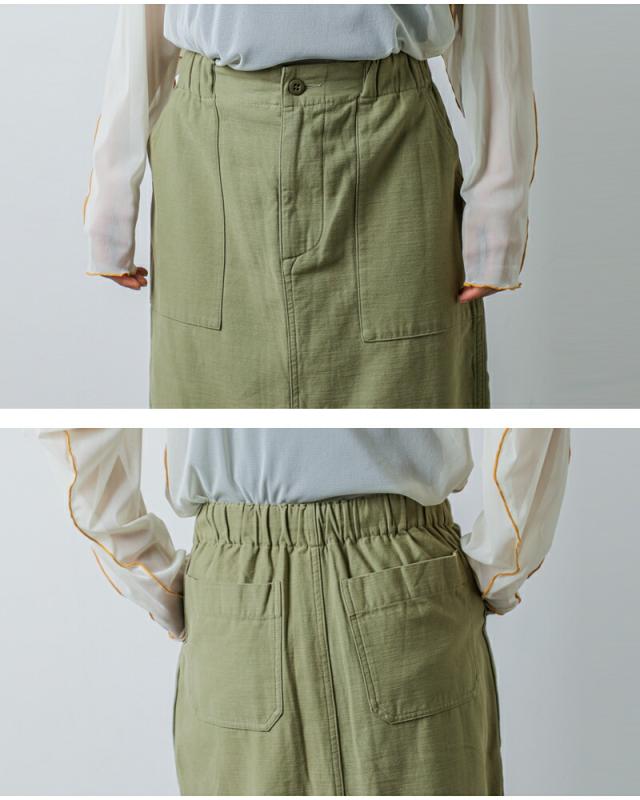 kha:ki カーキ ルーズバックサテン ファティーグ ミリタリー スカート “FATIGUE SKIRT” mil26hsk3096 レディース 2026ss新作 春夏 クーポン対象_10
