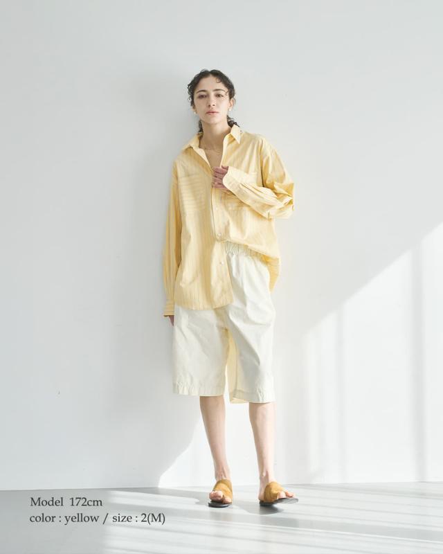 kha:ki カーキ  コットン ストライプ 2WAY ワイド シャツ 2WAY WIDE SHIRT mil26sbl3158 レディース  春夏_2