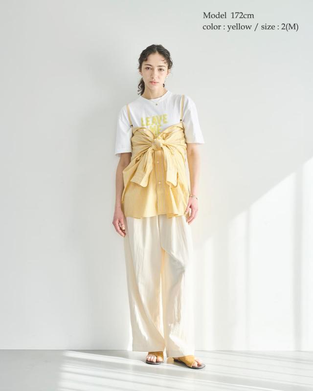 kha:ki カーキ  コットン ストライプ 2WAY ワイド シャツ 2WAY WIDE SHIRT mil26sbl3158 レディース  春夏_4