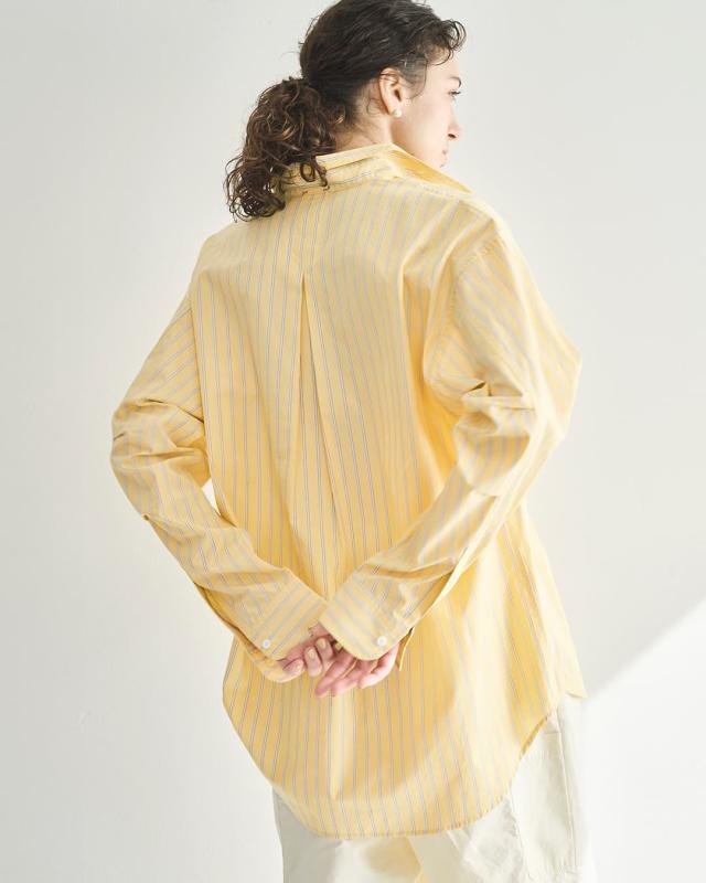 kha:ki カーキ  コットン ストライプ 2WAY ワイド シャツ 2WAY WIDE SHIRT mil26sbl3158 レディース  春夏_10
