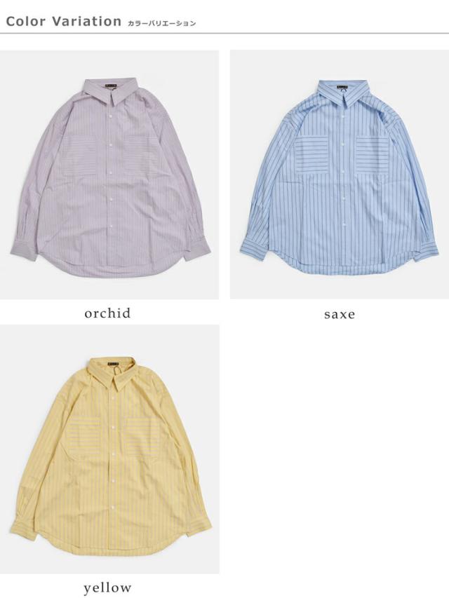 kha:ki カーキ  コットン ストライプ 2WAY ワイド シャツ 2WAY WIDE SHIRT mil26sbl3158 レディース  春夏_15
