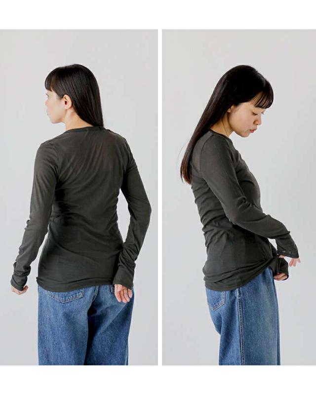 ミューニック Tシャツ Munich コットン シアー ストレッチ リブ クルー