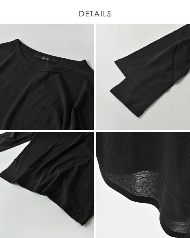 ミューニック Tシャツ Munich コットン シアー ストレッチ リブ クルー