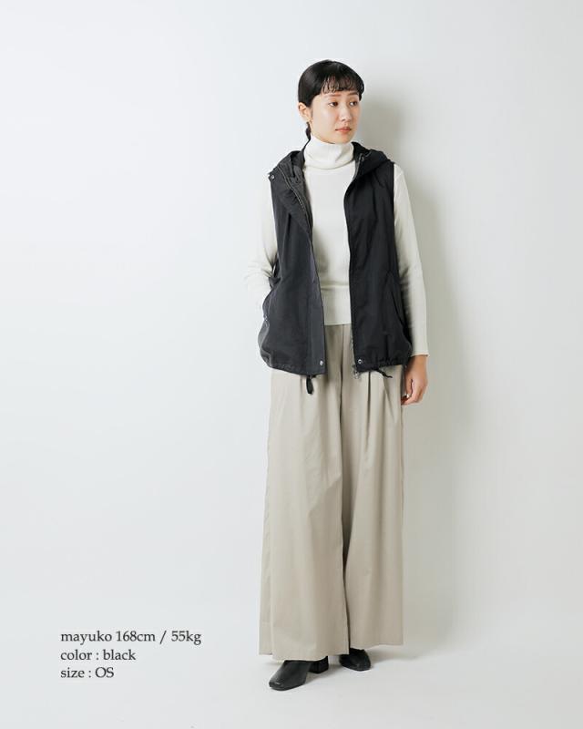 Munich ミューニック 異素材ドッキング フーデッド ジレ mn252b29-yo