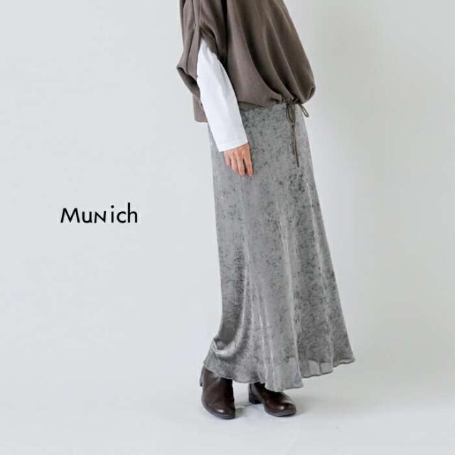 ミューニック スカート Munich  メッシュ ベロア ロング スカート mn252s48  ☆☆ クーポン対象 ミューニック スカート Munich メッシュ ベロア ロング スカート mn252s48