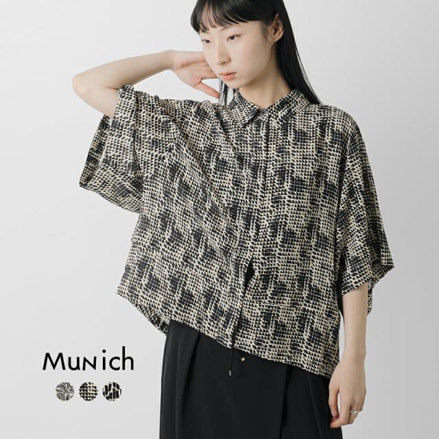 Munich ミューニック ジャガード プリント タック シャツ mn261t01 レディース  春夏