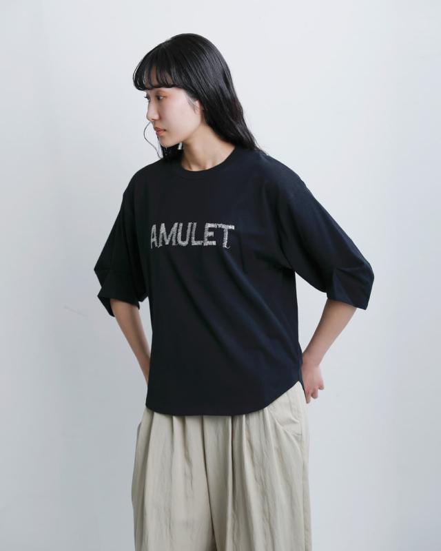 Munich ミューニック コットン ウォッシュドジャージー レタード刺繍 Tシャツ mn261u21 レディース 春夏_6