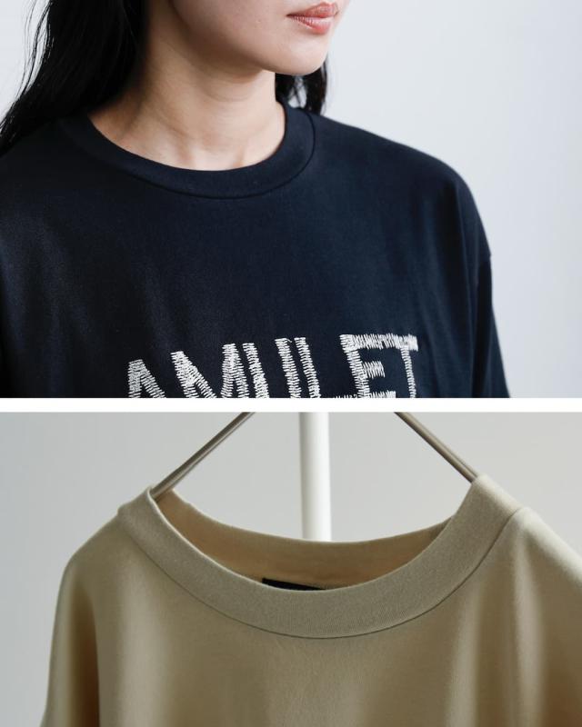 Munich ミューニック コットン ウォッシュドジャージー レタード刺繍 Tシャツ mn261u21 レディース 春夏_9