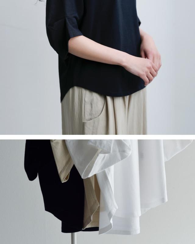 Munich ミューニック コットン ウォッシュドジャージー レタード刺繍 Tシャツ mn261u21 レディース 春夏_11