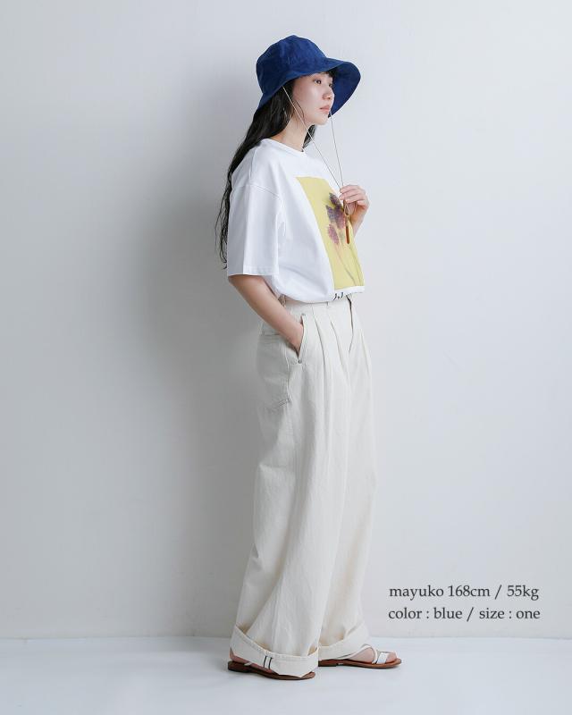 Nine Tailor ナインテイラー ベルギーリネン ハット Canna Hat n-1074 レディース 春夏持ち運び 手洗い 麻 日よけ ストラップ付 アウトドア フェス レジャー 春 夏_3