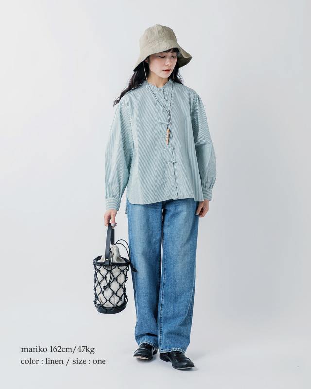 Nine Tailor ナインテイラー ベルギーリネン ハット Canna Hat n-1074 レディース 春夏持ち運び 手洗い 麻 日よけ ストラップ付 アウトドア フェス レジャー 春 夏_4