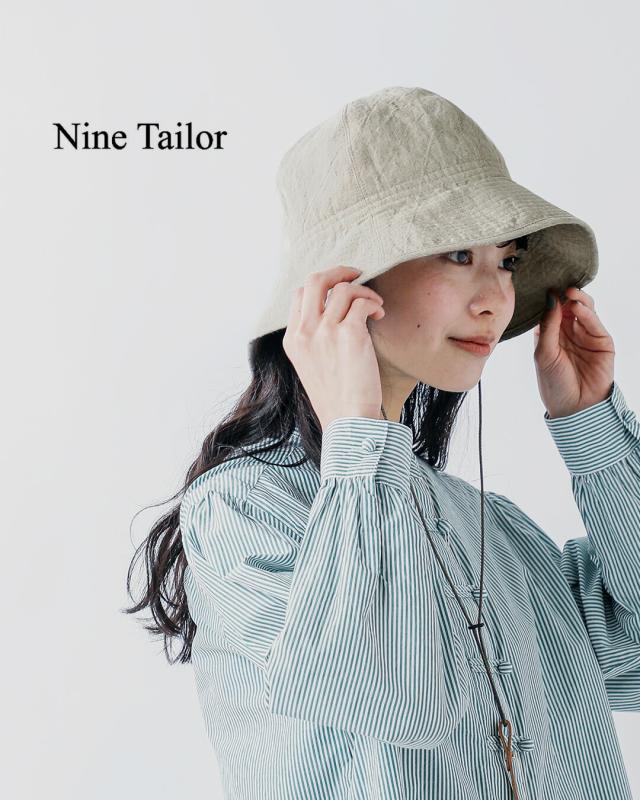 Nine Tailor ナインテイラー ベルギーリネン ハット Canna Hat n-1074 レディース 春夏持ち運び 手洗い 麻 日よけ ストラップ付 アウトドア フェス レジャー 春 夏_1