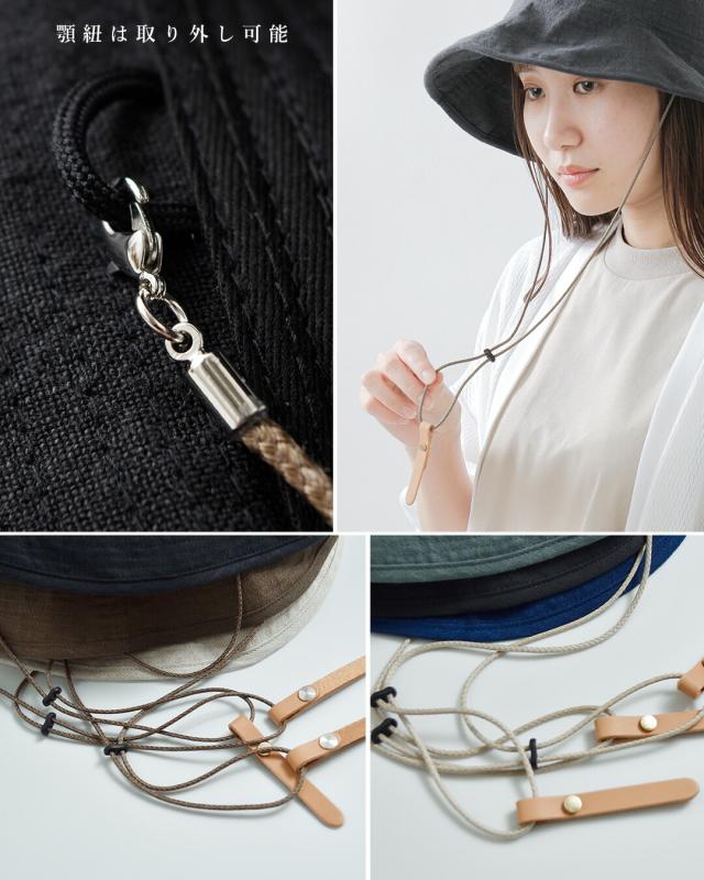 Nine Tailor ナインテイラー ベルギーリネン ハット Canna Hat n-1074 レディース 春夏持ち運び 手洗い 麻 日よけ ストラップ付 アウトドア フェス レジャー 春 夏_10