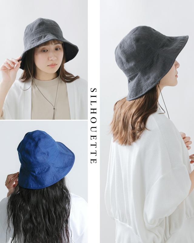 Nine Tailor ナインテイラー ベルギーリネン ハット Canna Hat n-1074 レディース 春夏持ち運び 手洗い 麻 日よけ ストラップ付 アウトドア フェス レジャー 春 夏_11
