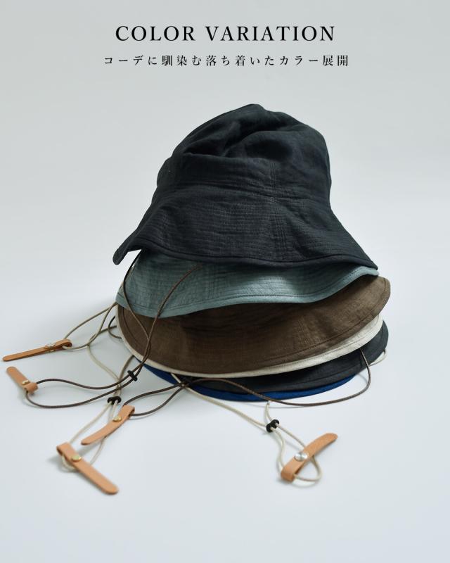 Nine Tailor ナインテイラー ベルギーリネン ハット Canna Hat n-1074 レディース 春夏持ち運び 手洗い 麻 日よけ ストラップ付 アウトドア フェス レジャー 春 夏_12