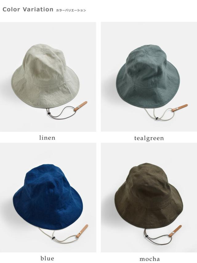 Nine Tailor ナインテイラー ベルギーリネン ハット Canna Hat n-1074 レディース 春夏持ち運び 手洗い 麻 日よけ ストラップ付 アウトドア フェス レジャー 春 夏_13