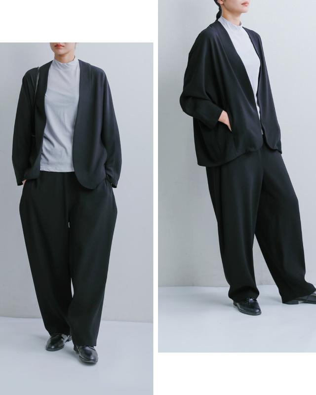 NO CONTROL AIR ノーコントロールエアー ライトクレープダブルクロス ワイドテーパード モモヤマパンツ nk-nc9843pf レディース 春夏_9