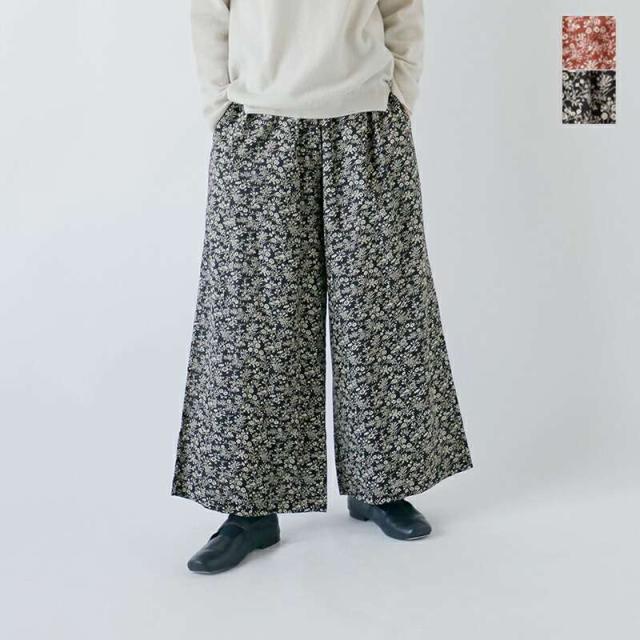 ソイル SOIL  コットン スラブ スモールフラワープリント ワイド イージー パンツ nsl25575 パンツ  クーポン対象