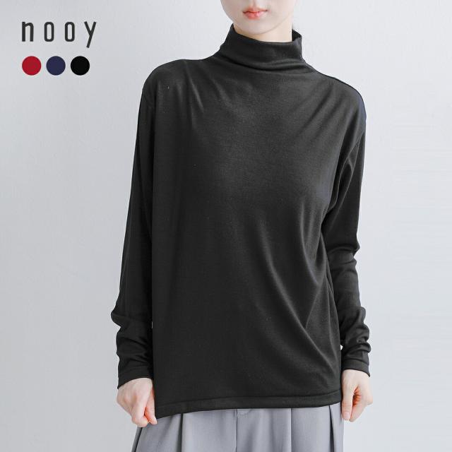 [2026aw新作]nooy ヌーイ SUPER140s ウールスムース ボトルネック カットソー nts26a02 レディース 秋冬