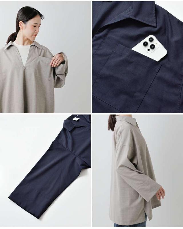 オーチバル・オーシバル ブラウス ORCIVAL ストレッチブロード