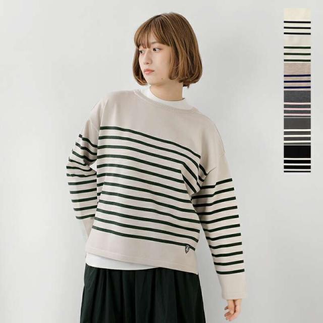 オーチバル オーシバル ORCIVAL ウール プレーティング ニット ボーダー ボートネック プルオーバー or-d0101cra-25aw-mt 2025aw新作 レディース クーポン対象