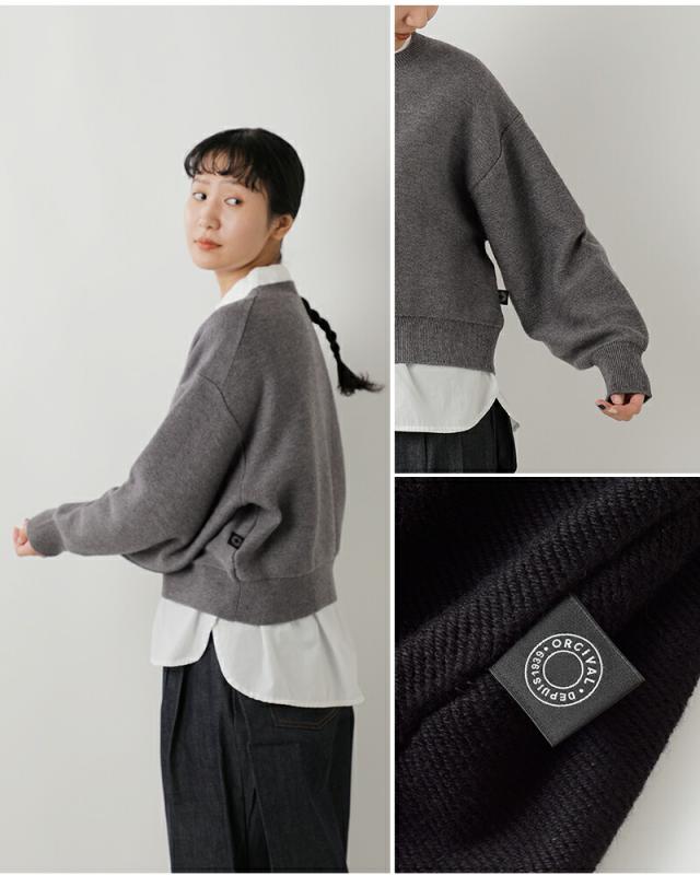 ORCIVAL オーチバル オーシバル フレンチテリー ラウンドネック ニット プルオーバー or-d0119mon-yo 2025aw新作 レディース ☆☆ クーポン対象 ORCIVAL オーチバル オーシバル フレンチテリー ラウンドネック ニット
