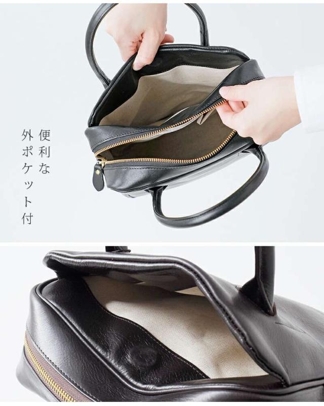 アンサ ショルダーバッグ Ense キップレザー 2way スクエア ミニ